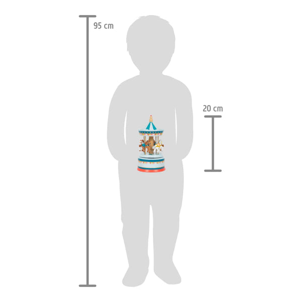 Muzikinė dėžutė Arklių karuselė (18x20 cm)