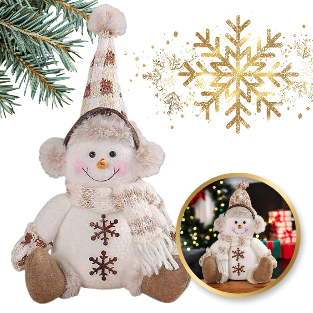 KALĖDINIS SNIEGO SENIS – 28 cm PLIUŠINĖ FIGŪRĖLĖ