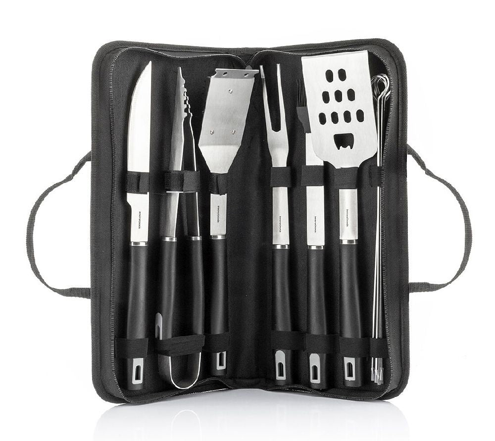 InnovaGoods grilio įrankių rinkinys su dėklu (12 vnt.)