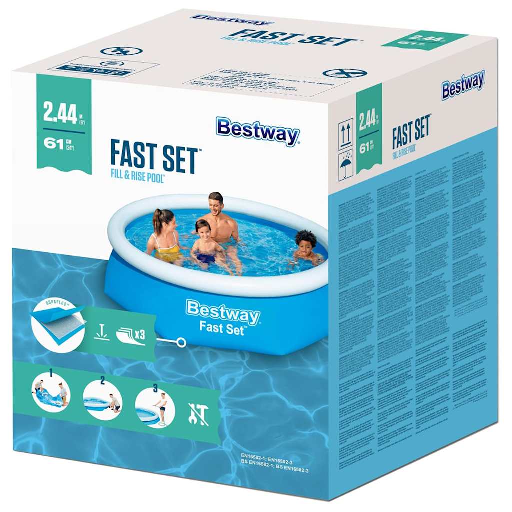 Fast Set Pripučiamas baseinas, 244x61cm, apvalus, 57265