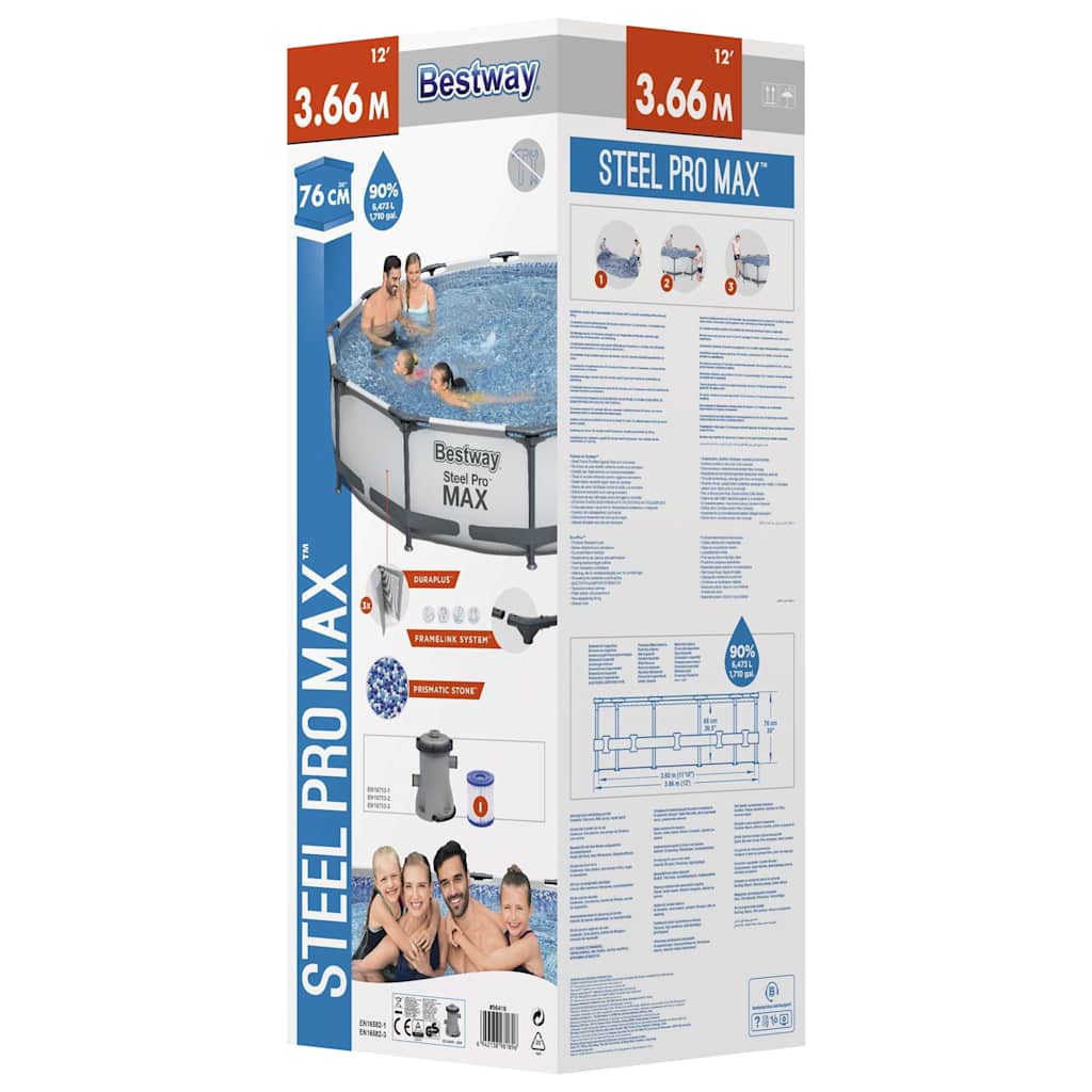 Steel Pro MAX Baseino rinkinys, 366x76cm