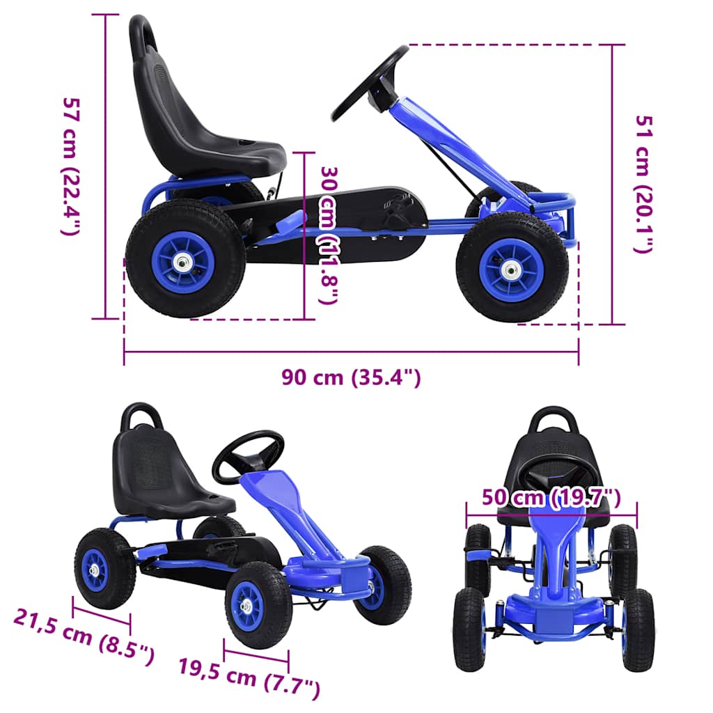 Pedalais minamas kartingas su pneumat. padangomis, smėlio