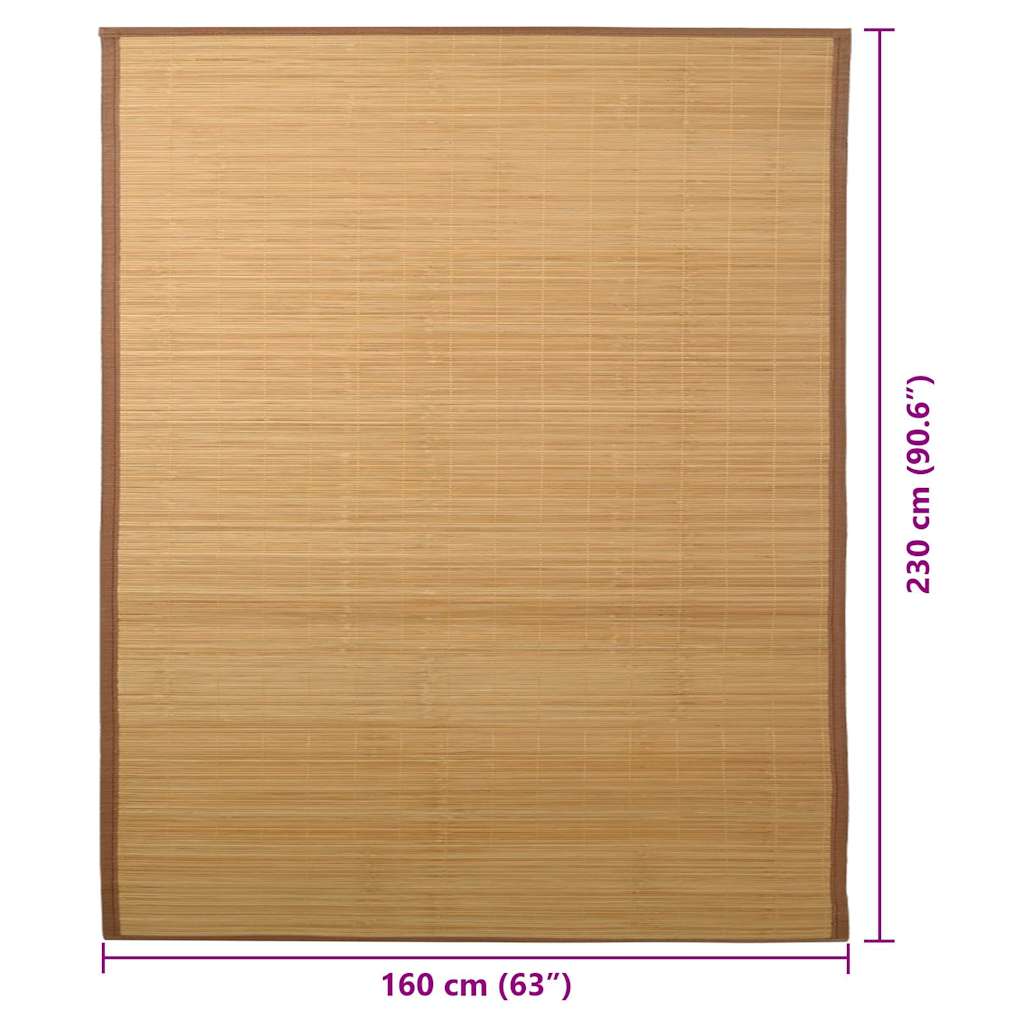 Bambukinis kilimas, 160x230 cm, rudas