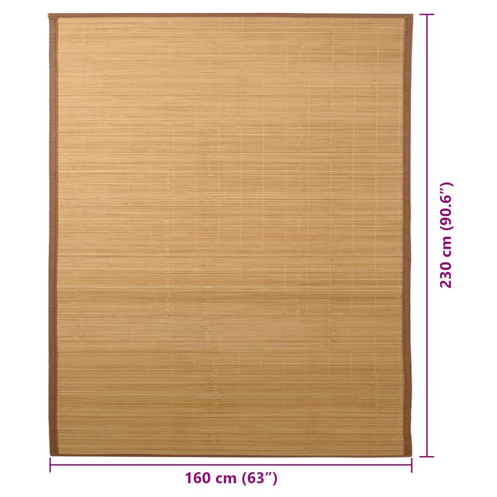 Bambukinis kilimas, 160x230 cm, rudas