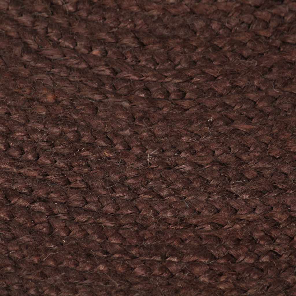Kilimas, rudas, 90cm, džiutas, apvalus, rankų darbo