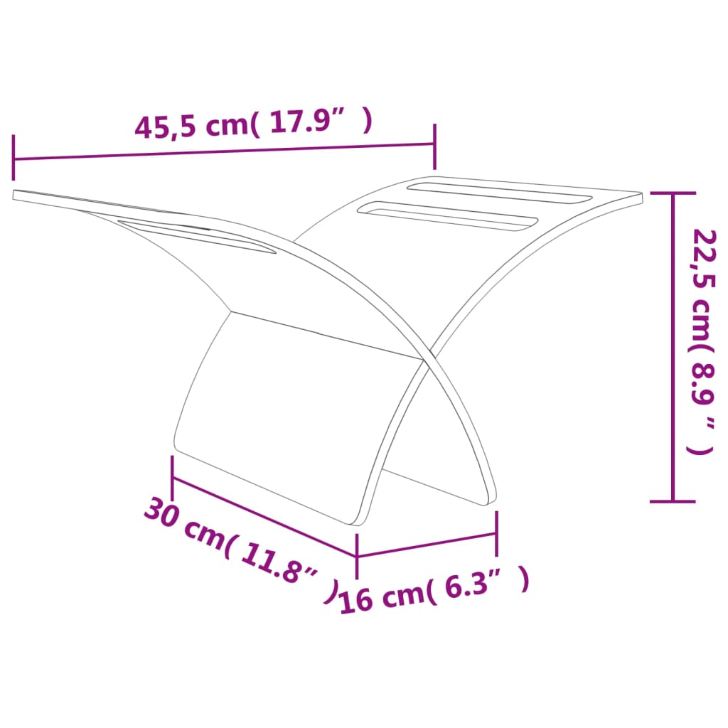 Medinis žurnalų laikiklis, natūralus, pastatomas ant žemės