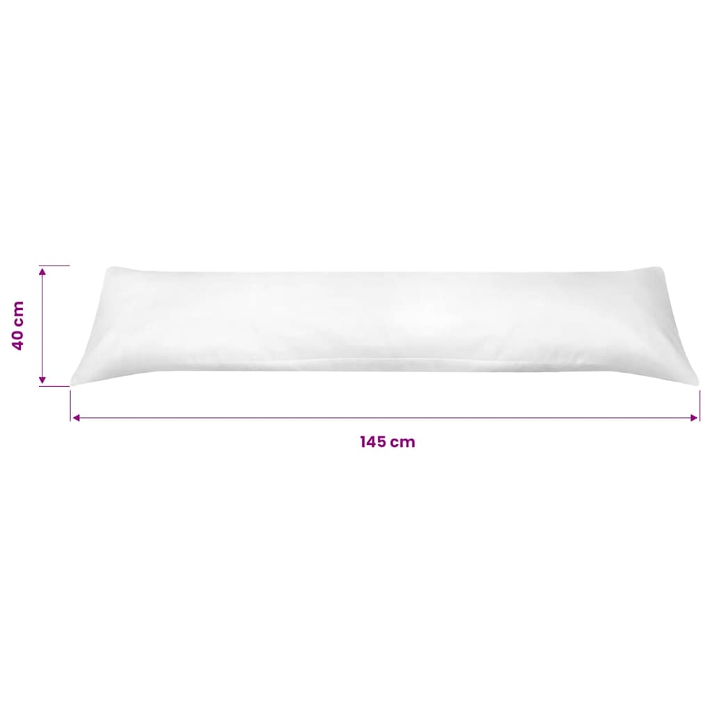 Šoninė pagalvė kūnui, 40x145 cm, balta