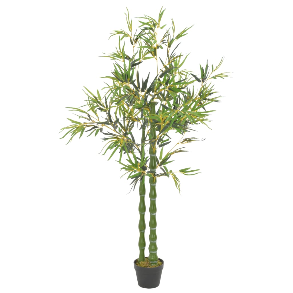 Dirbtinis augalas-bambukas su vazonu, žalios spalvos, 160cm