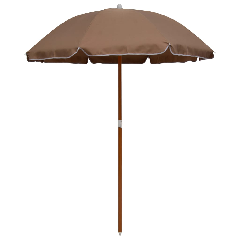 Sodo skėtis nuo saulės su plieniniu stulpu, taupe, 180cm