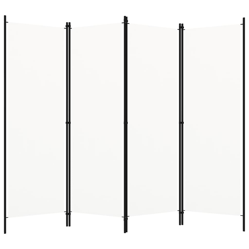 Kambario pertvara, 4 dalių, baltos spalvos, 200x180cm