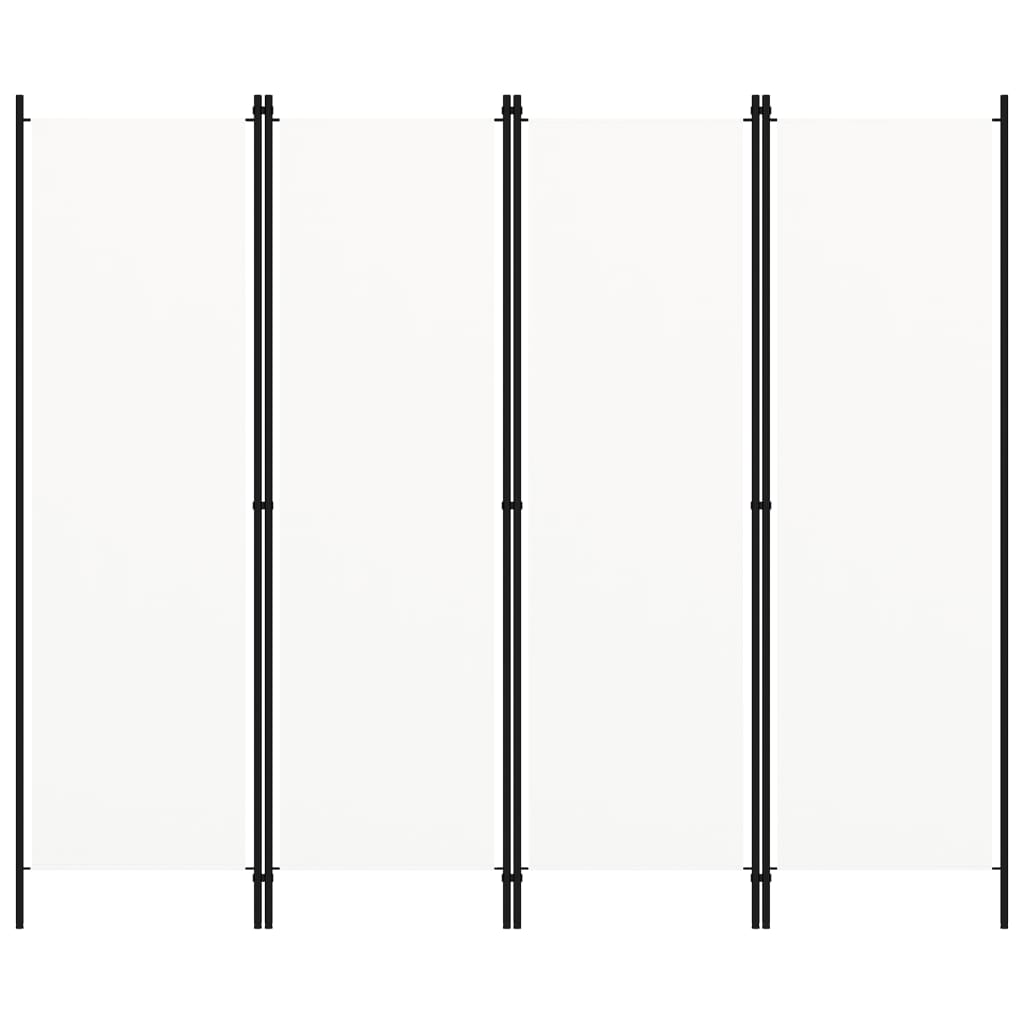 Kambario pertvara, 4 dalių, baltos spalvos, 200x180cm