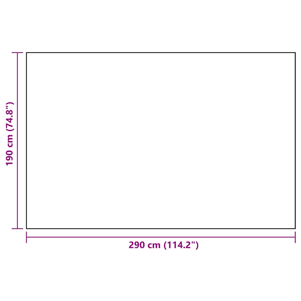 Lauko kilimas, ARAKIL baltos ir juodos spalvos, 190x290cm, PP
