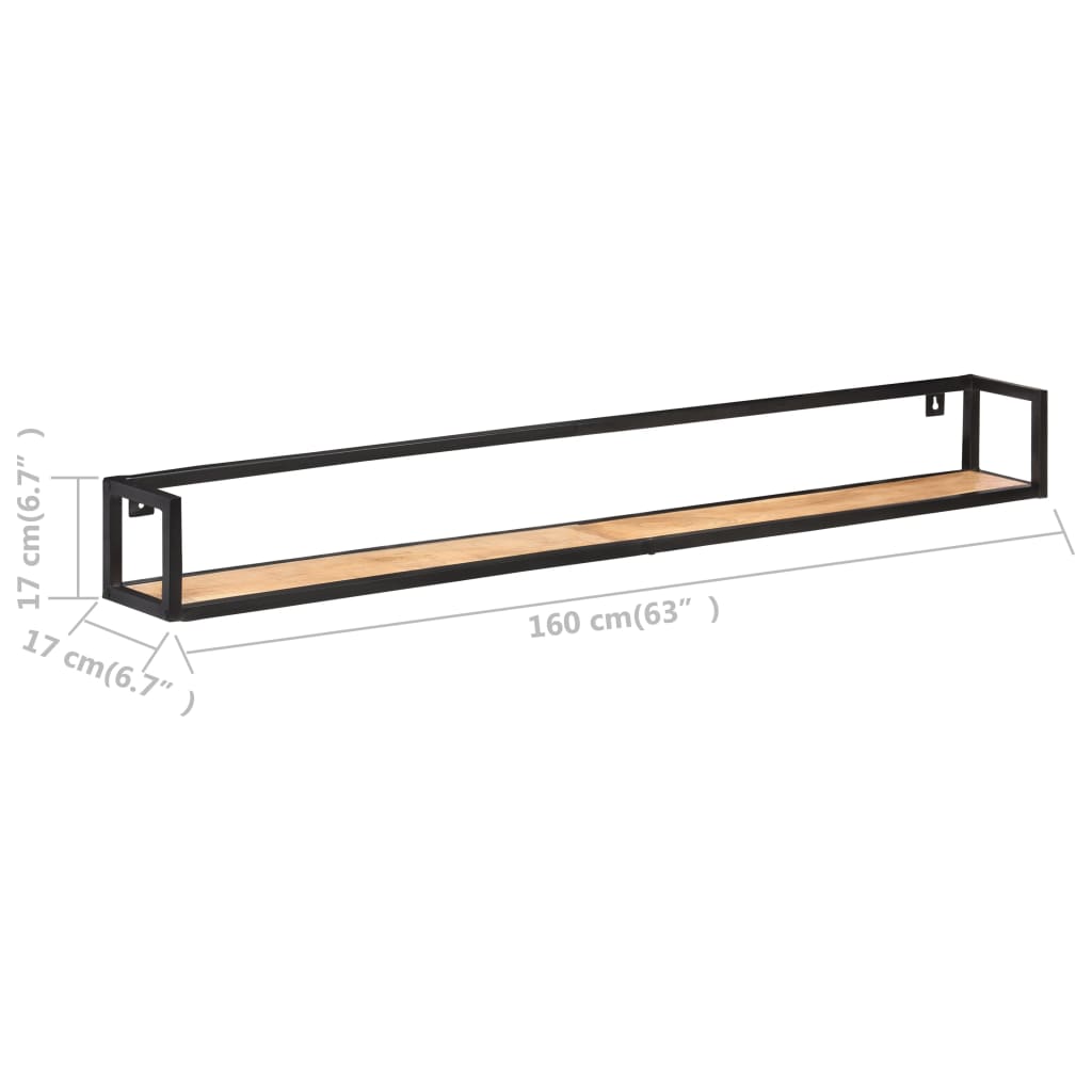 Sieninės lentynos, 2vnt., 160cm, akacijos medienos masyvas