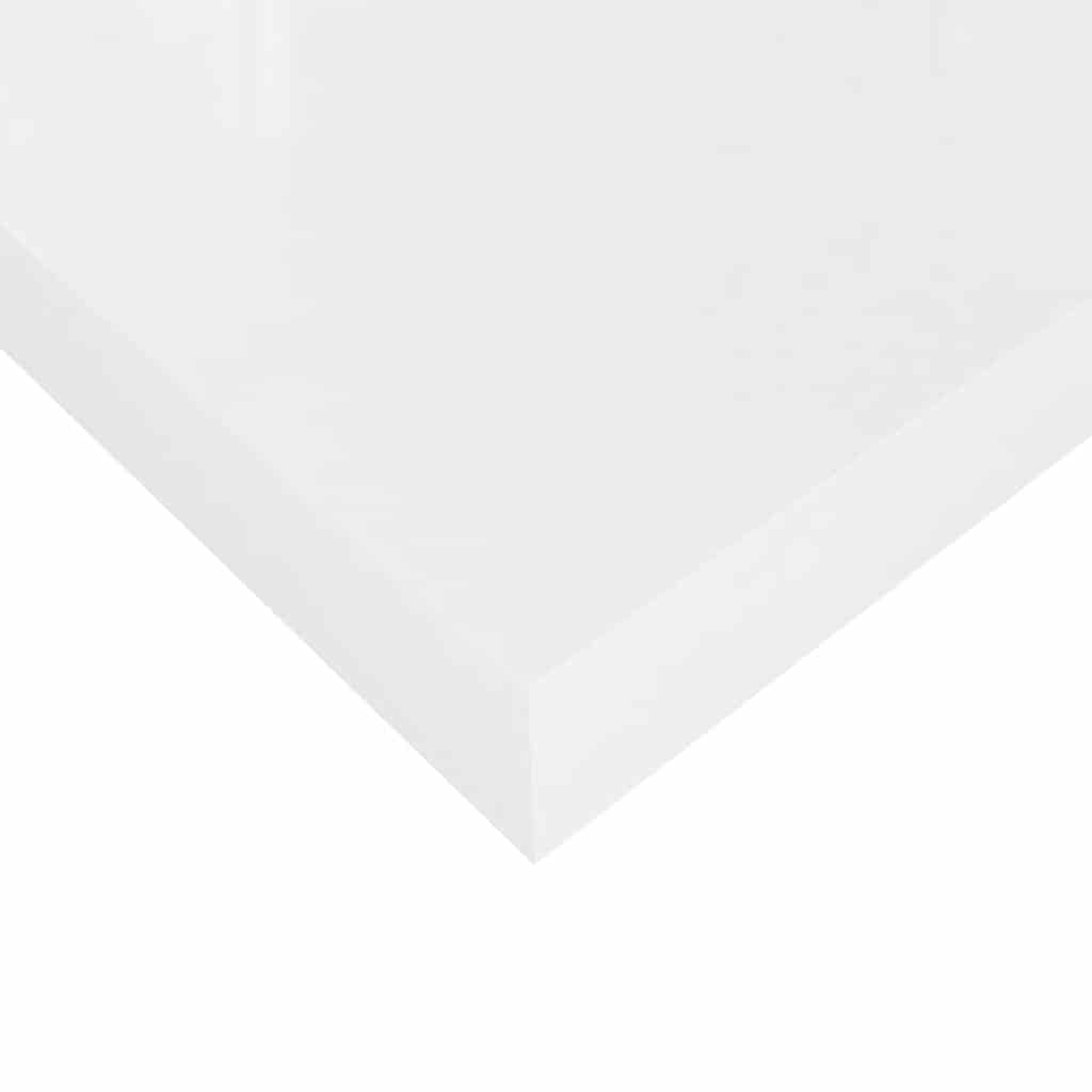 Pakabinama sieninė lentyna, balta, 40x23x3,8cm, MDF, blizgi