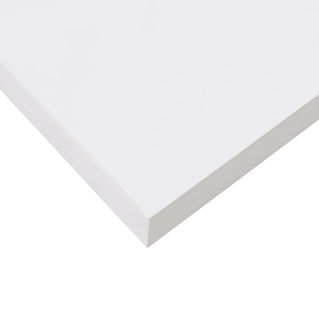 Pakabinamos sieninės lentynos, 2vnt., baltos, 40x23x3,8cm, MDF