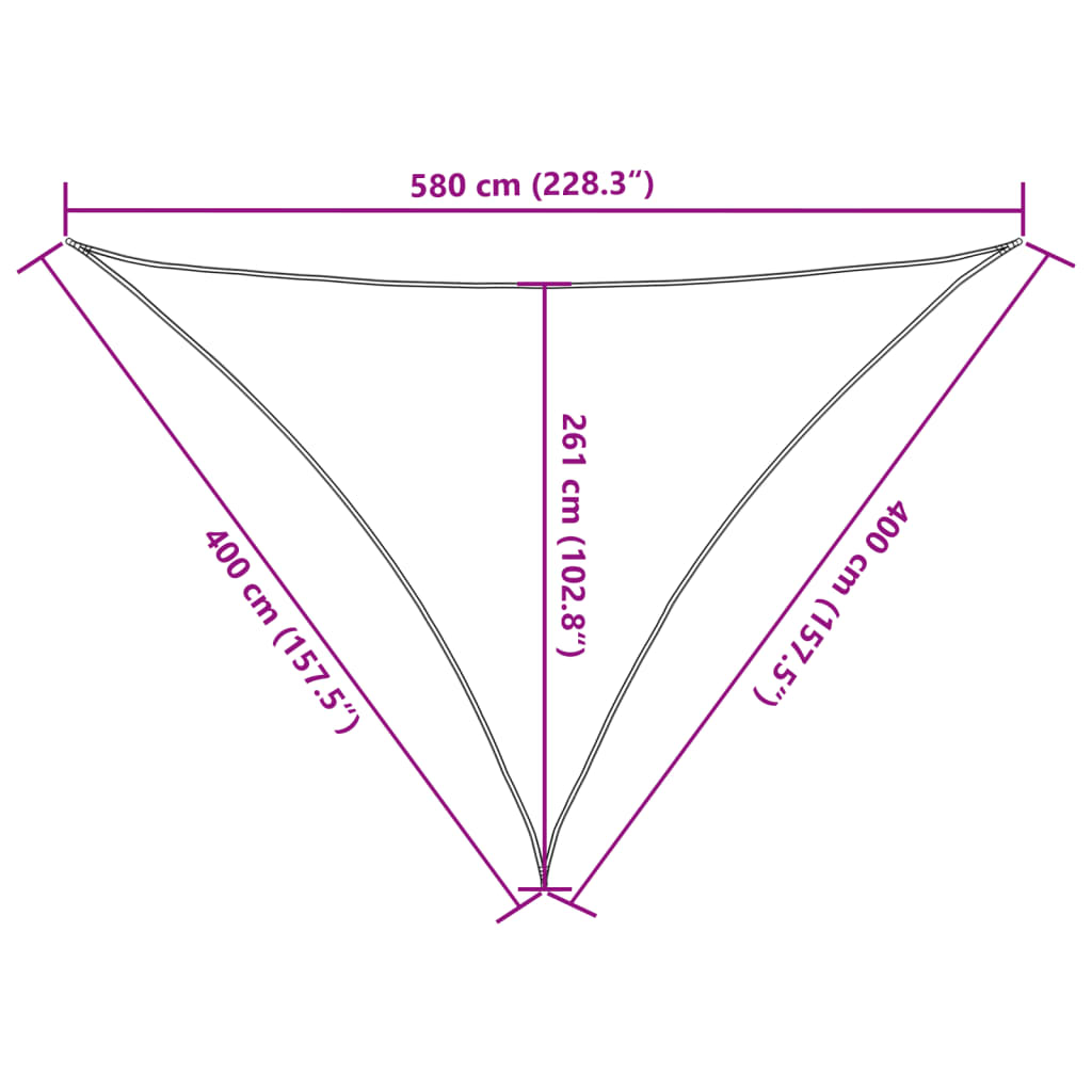 Uždanga nuo saulės, baltos spalvos, 4x4x5,8m, HDPE, 160g/m²