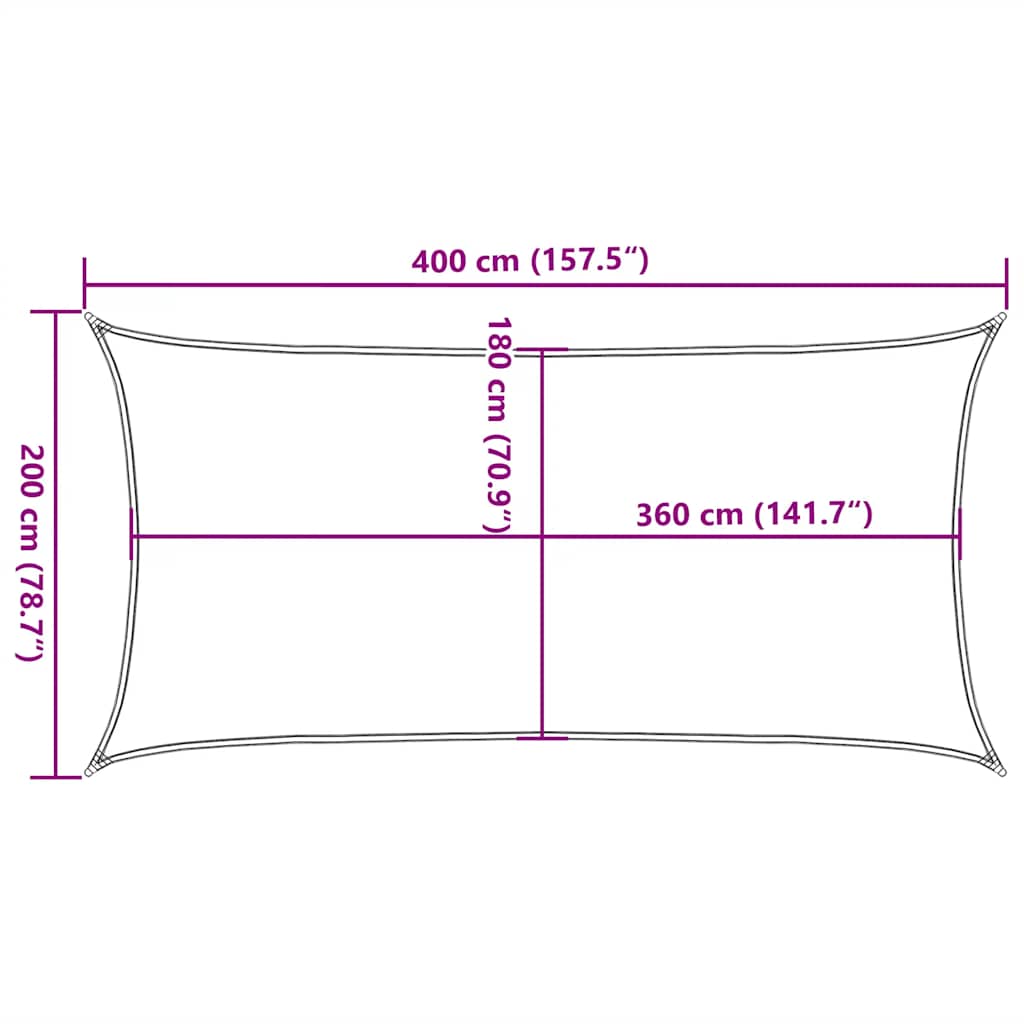 Uždanga nuo saulės, taupe spalvos, 2x4m, HDPE, 160g/m²