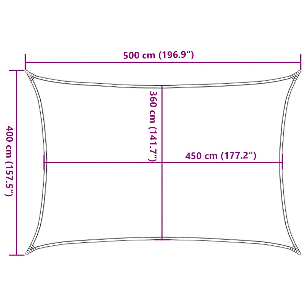 Uždanga nuo saulės, taupe spalvos, 4x5m, HDPE, 160g/m²