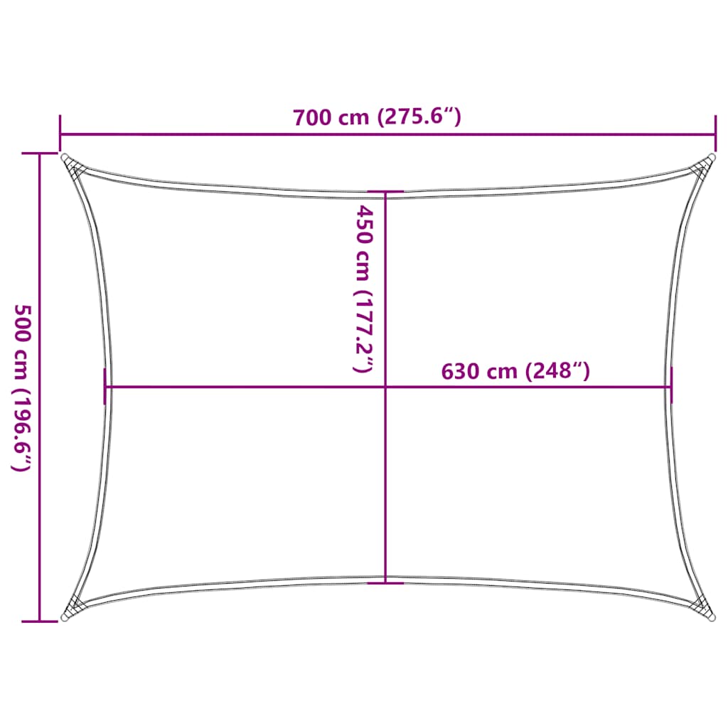 Uždanga nuo saulės, taupe spalvos, 5x7m, HDPE, 160g/m²