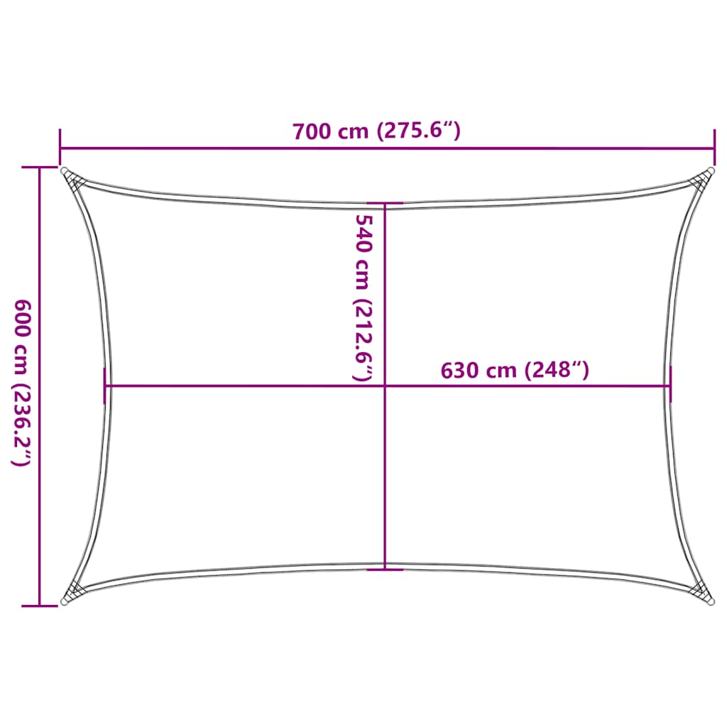 Burė nuo saulės, taupe spalvos, 6x7m, HDPE, 160g/m²