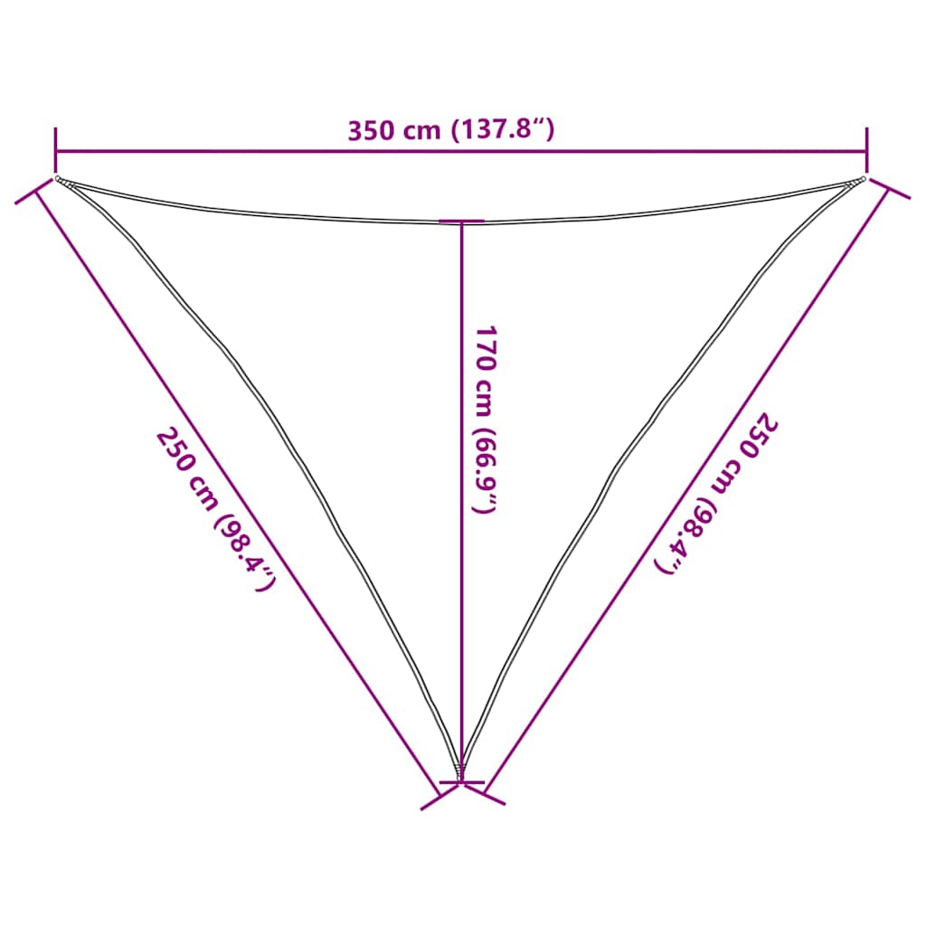 Uždanga nuo saulės, taupe, 2,5x2,5x3,5m, HDPE, 160g/m²