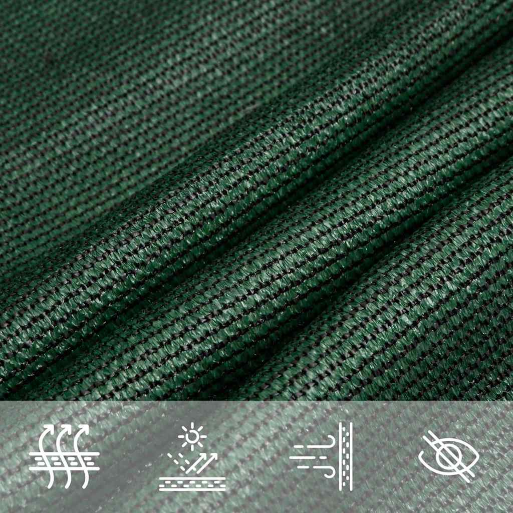 Uždanga nuo saulės, tamsiai žalia, 3x3x3m, HDPE, 160g/m²
