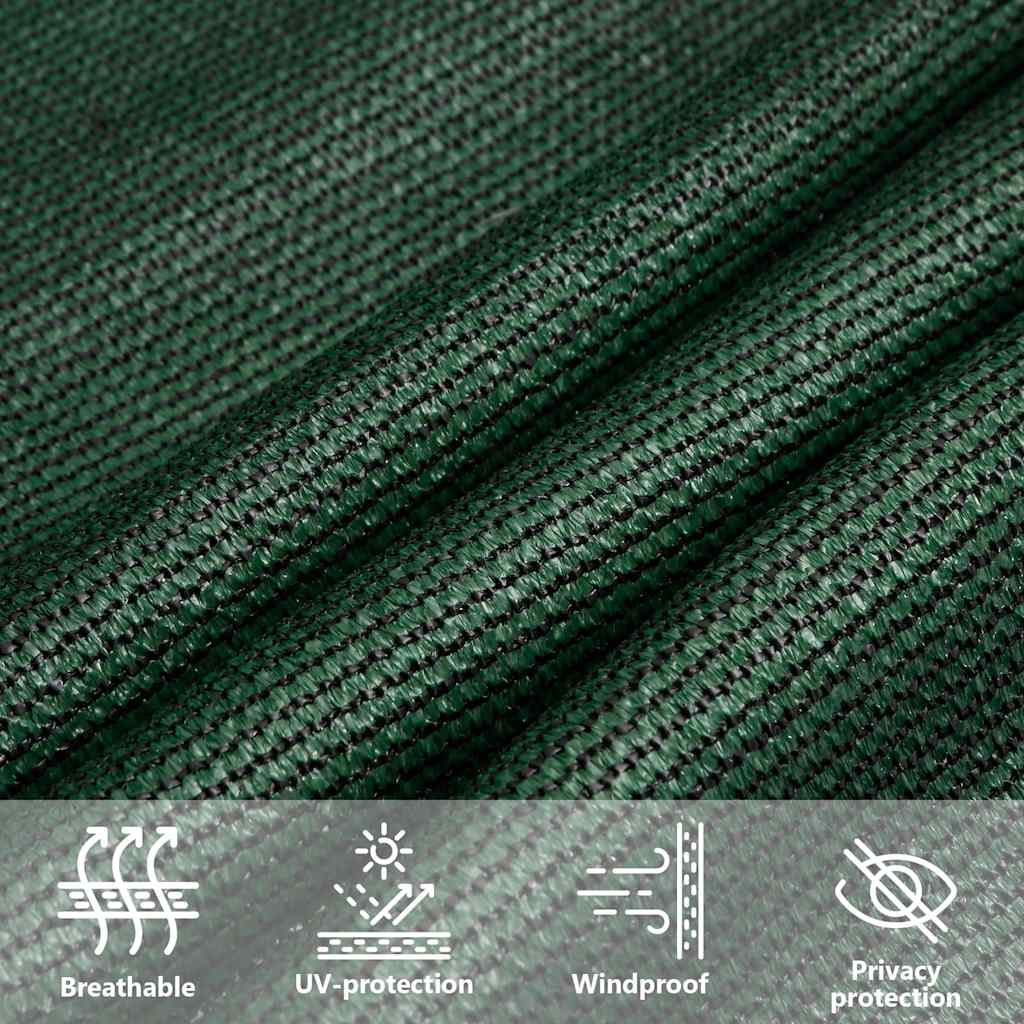 Burė nuo saulės, tamsiai žalios spalvos, 5x7x7m, HDPE, 160g/m²