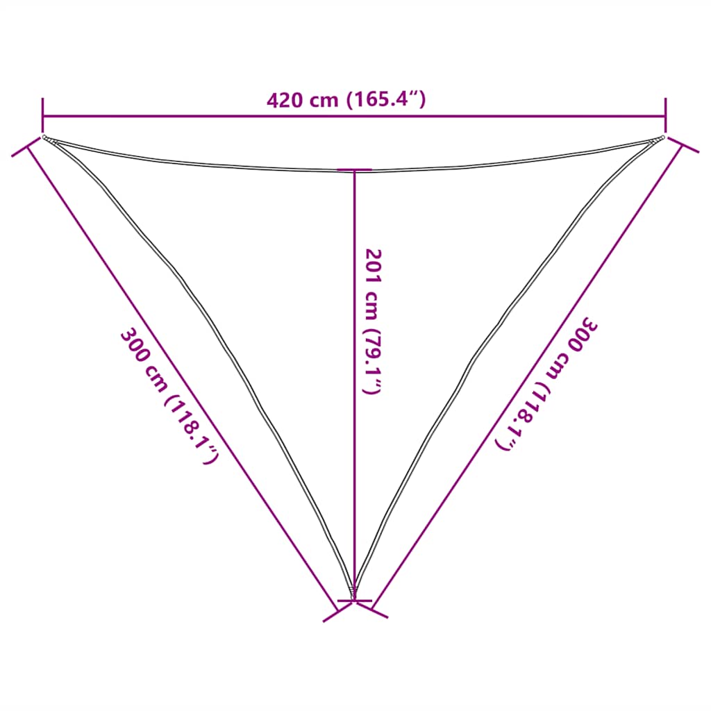 Uždanga nuo saulės, geltonos spalvos, 3x3x4,2m, HDPE, 160g/m²