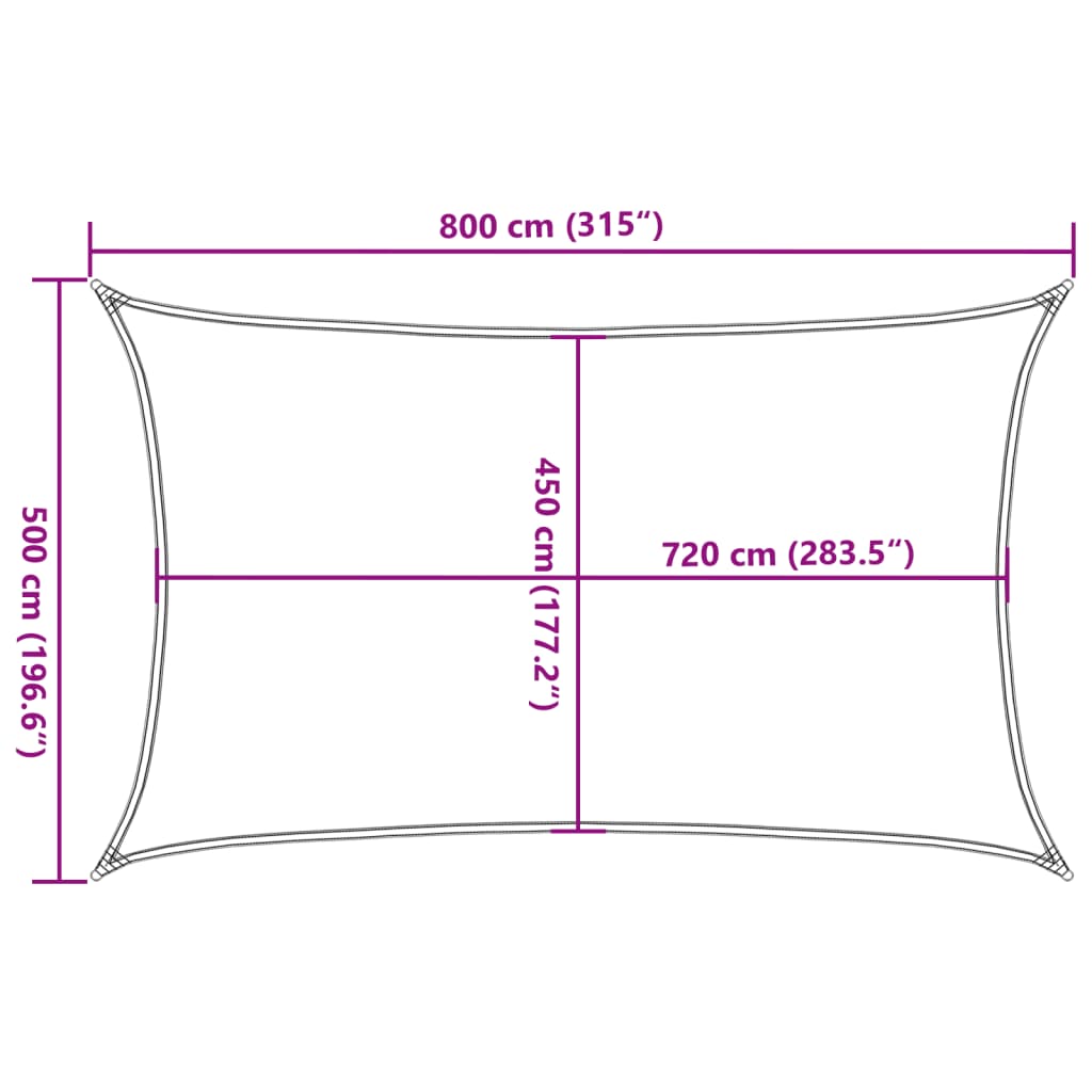 Burė nuo saulės, rudos spalvos, 5x8m, HDPE, 160g/m²