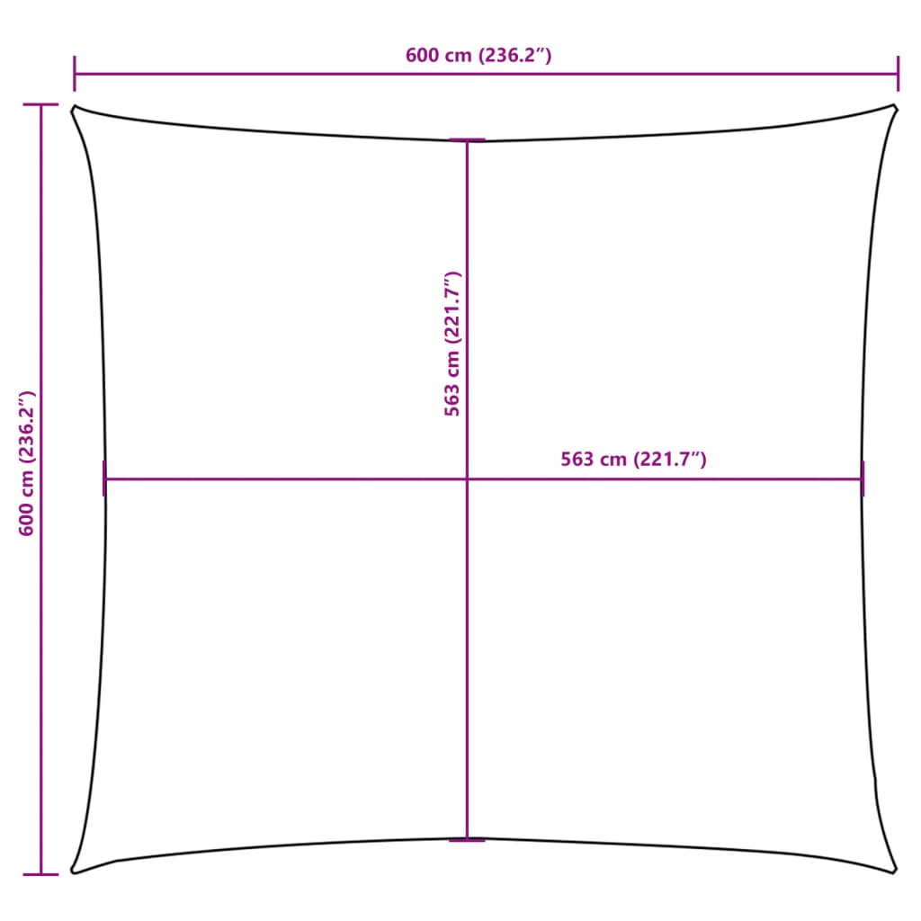 Uždanga nuo saulės, antracito, 6x6m, oksfordo audinys