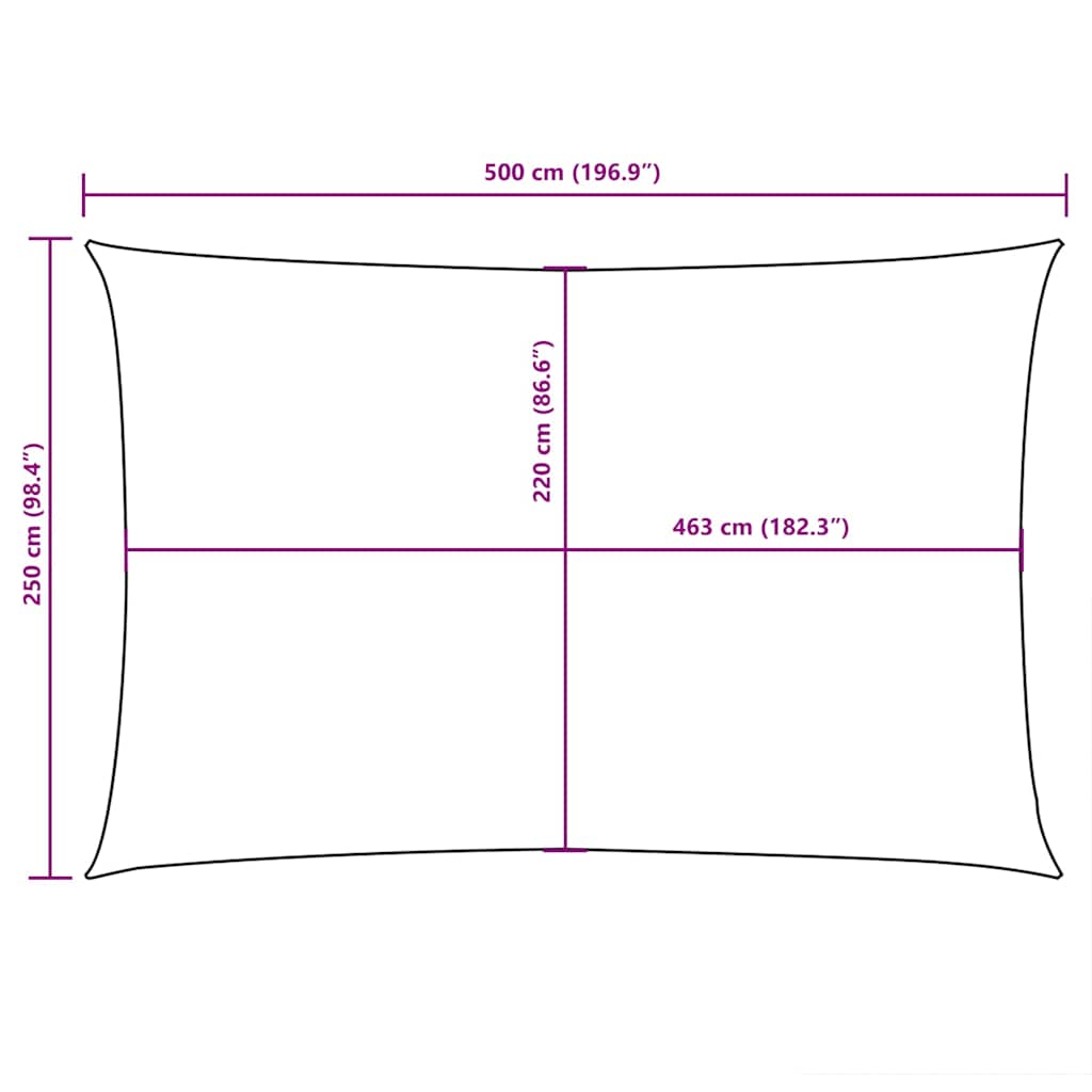 Uždanga nuo saulės, antracito, 2,5x5m, oksfordo audinys