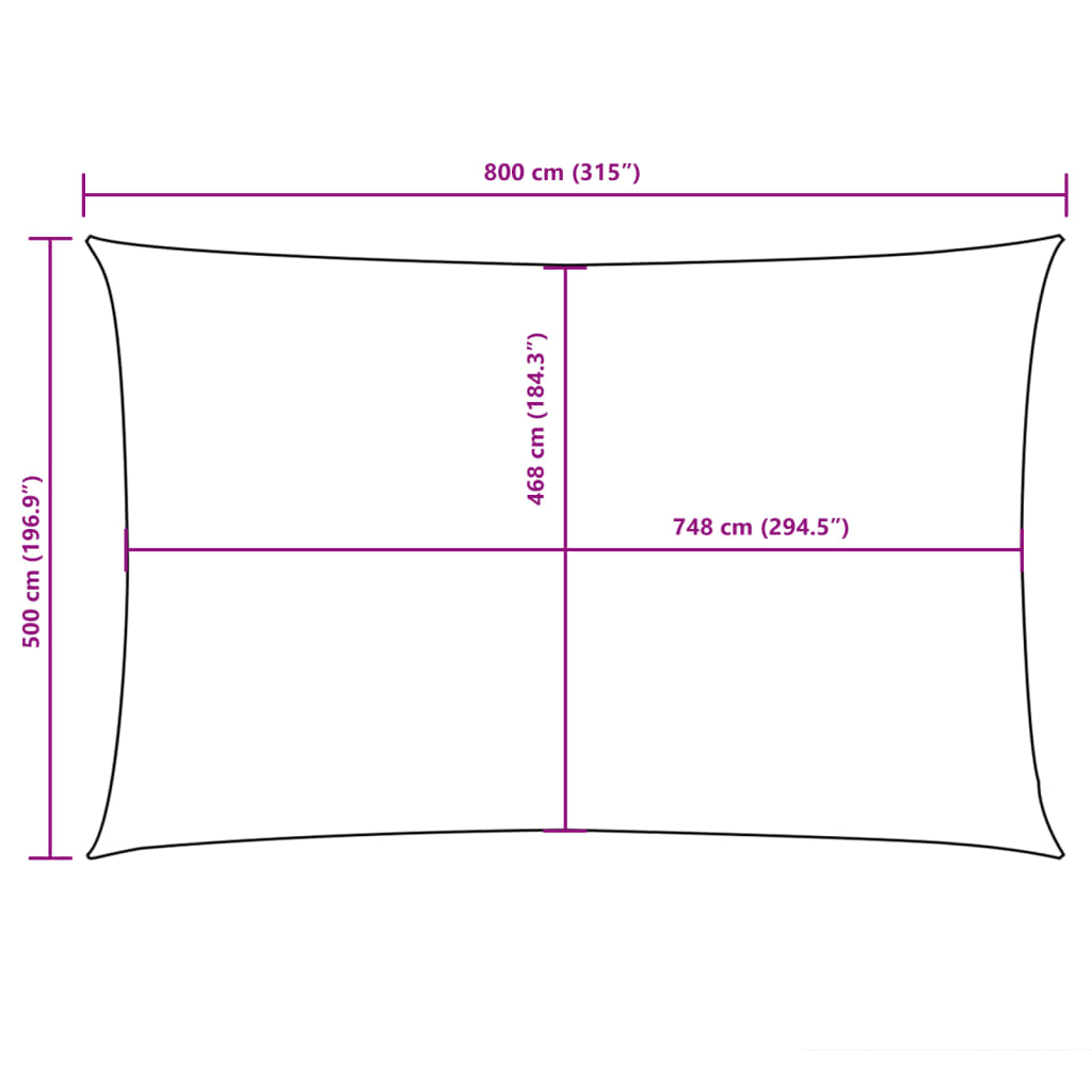 Uždanga nuo saulės, smėlio, 5x8m, oksfordo audinys, stačiakampė
