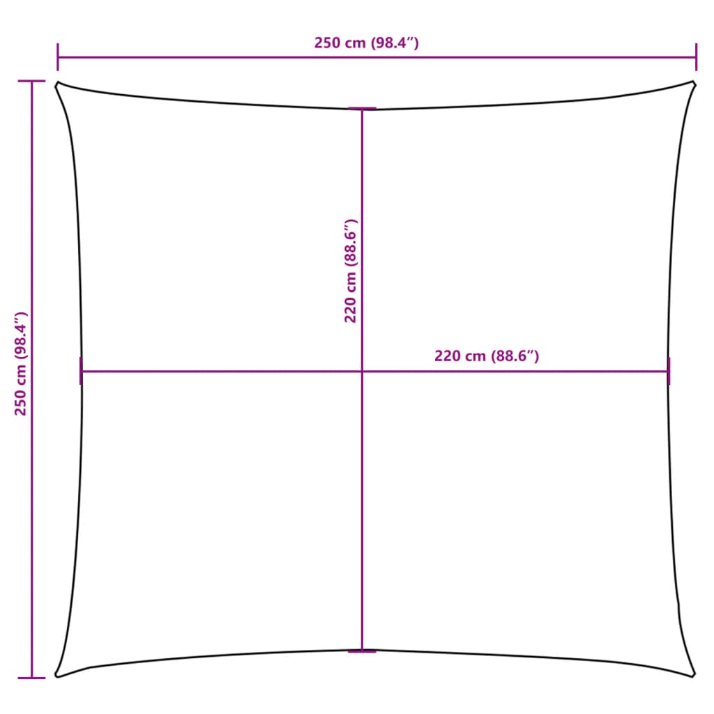 Uždanga nuo saulės, kreminė, 2,5x2,5m, oksfordo audinys