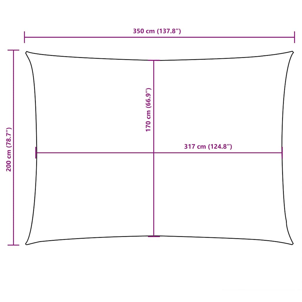 Uždanga nuo saulės, 2x3,5m, oksfordo audinys, stačiakampė