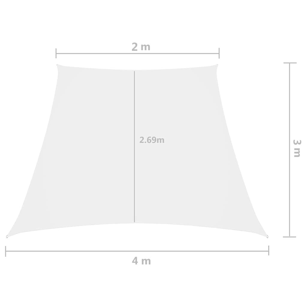 Uždanga nuo saulės, baltos spalvos, 2/4x3m, oksfordo audinys