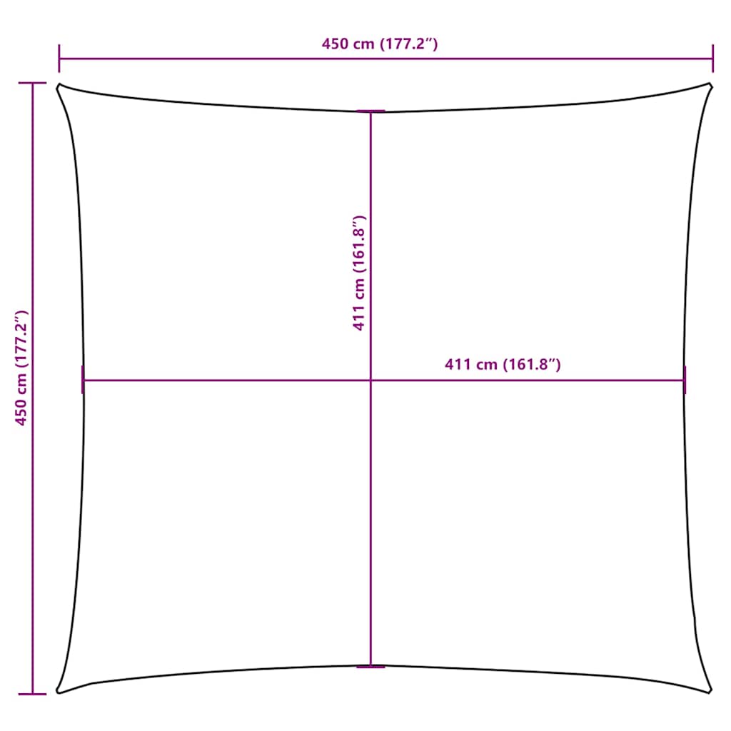 Uždanga nuo saulės, taupe, 4,5x4,5m, oksfordo audinys