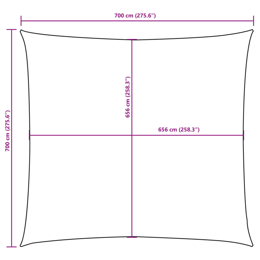 Uždanga nuo saulės, žalia, 2x2m, oksfordo audinys, kvadratinė