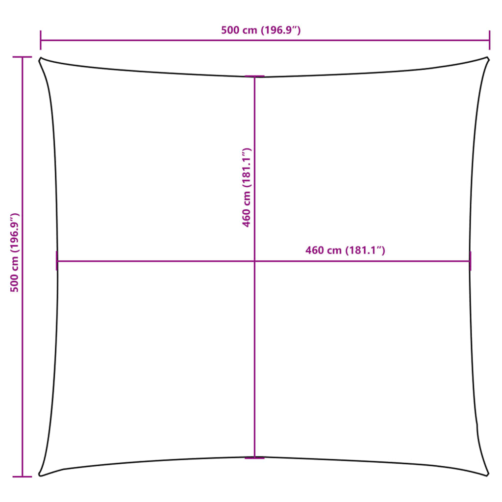 Uždanga nuo saulės, žalia, 5x5m, oksfordo audinys, kvadratinė
