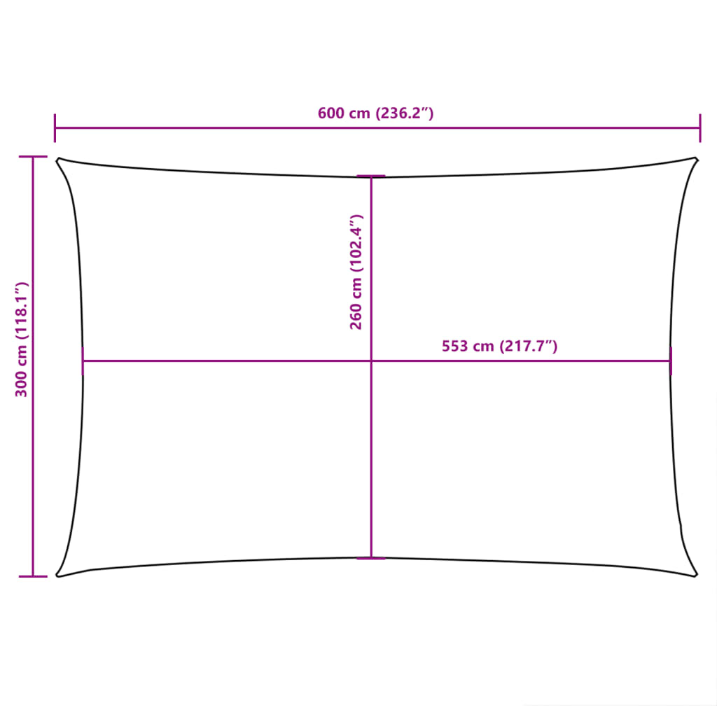 Uždanga nuo saulės, žalia, 3x6m, oksfordo audinys, stačiakampė