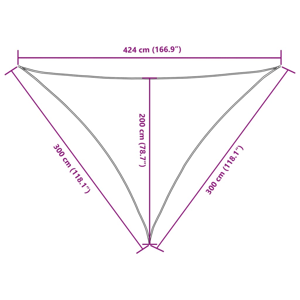 Uždanga nuo saulės, tamsiai žalia, 3x3x4,24m, oksfordo audinys
