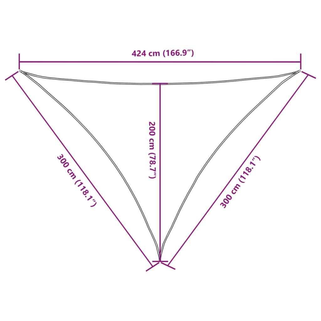Uždanga nuo saulės, juoda, 3x3x4,24m, oksfordo audinys