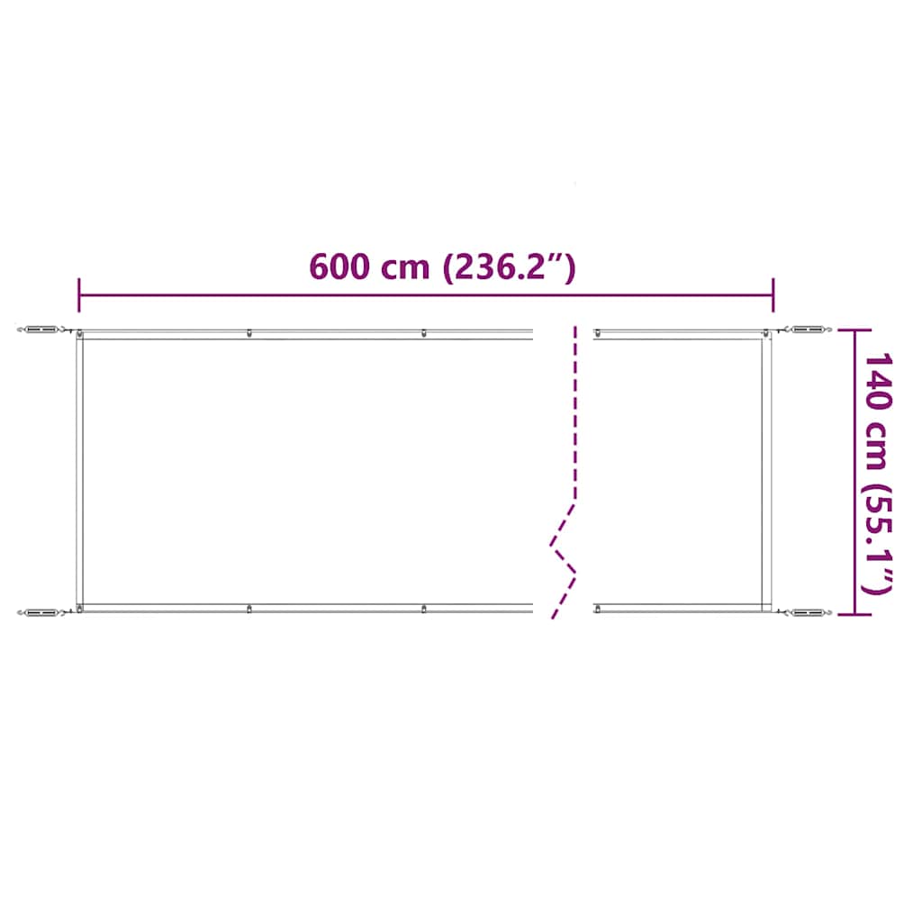 Vertikali markizė, smėlio spalvos, 140x600cm, oksfordo audinys
