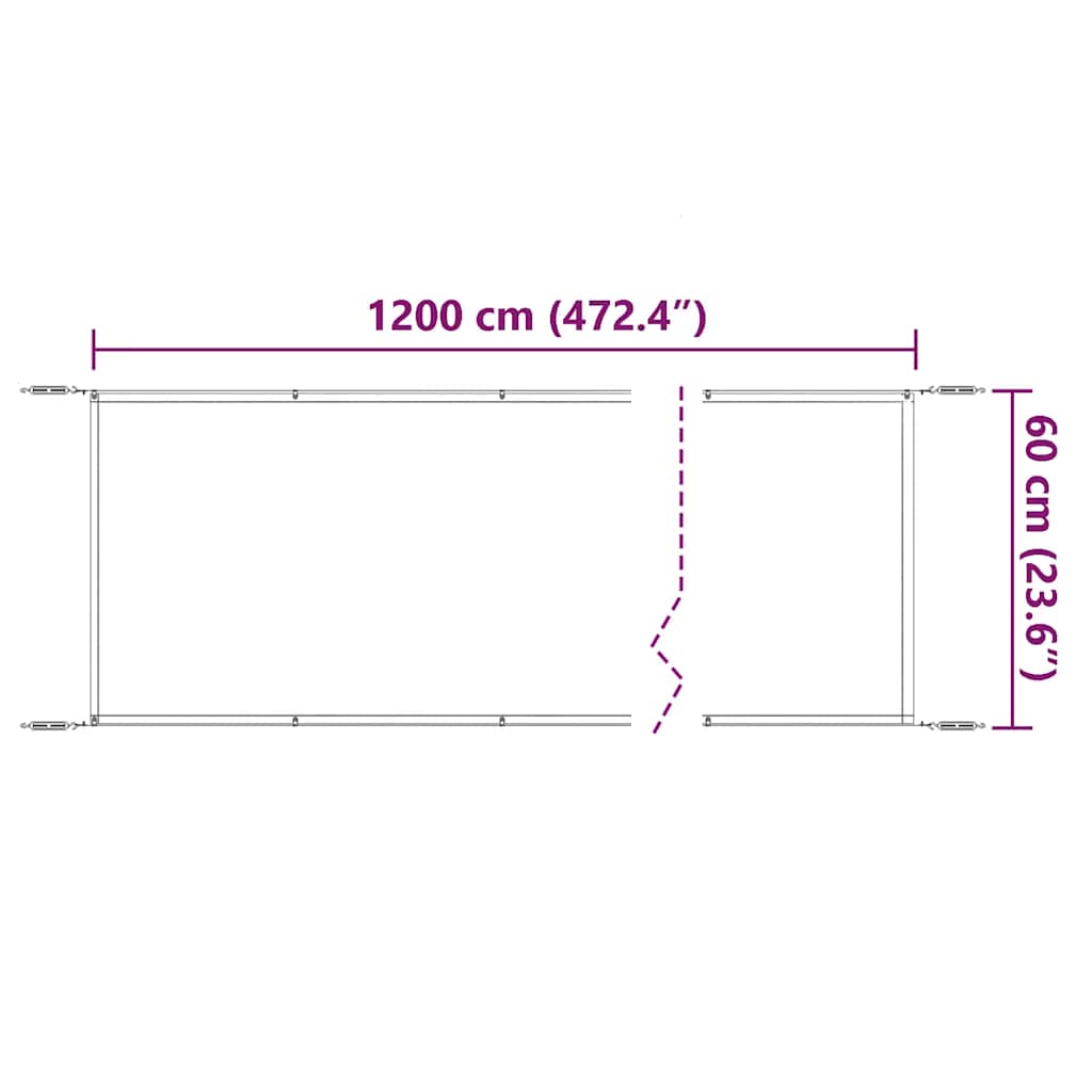 Vertikali markizė, taupe spalvos, 60x1200cm, oksfordo audinys