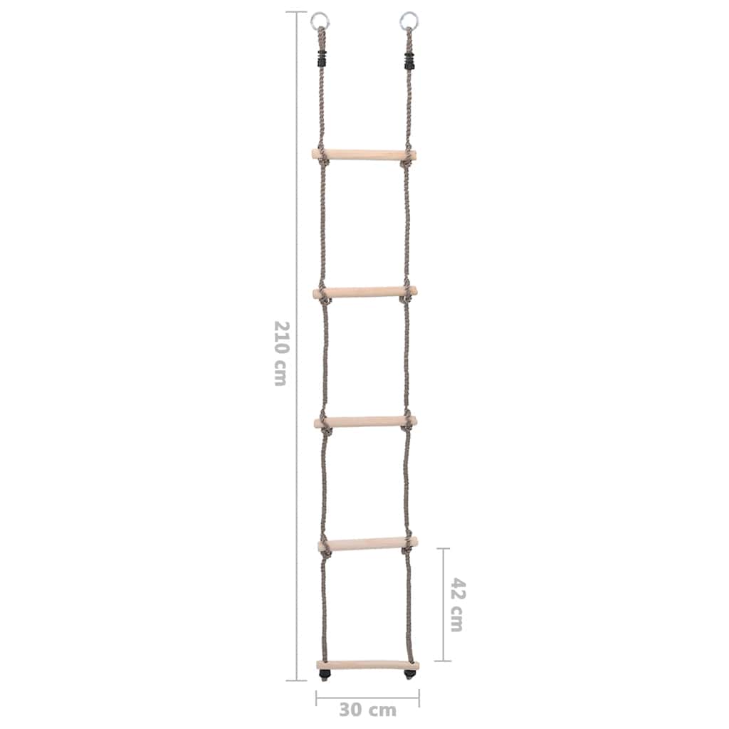 Kopėčios, 210cm, pušies medienos masyvas, 5 laipteliai