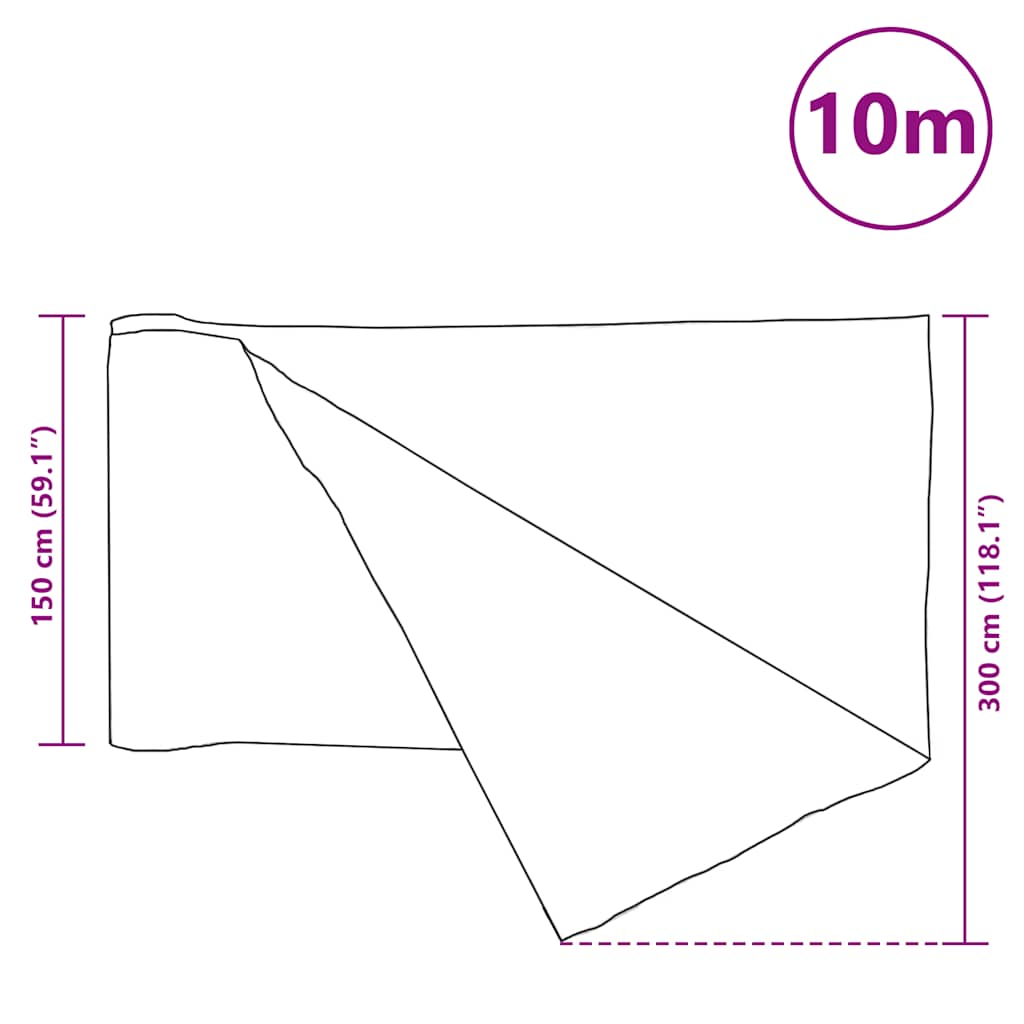 Privatumo suteikiantis tinklelis, juodas, 1,5x10m, HDPE, 75g/m²