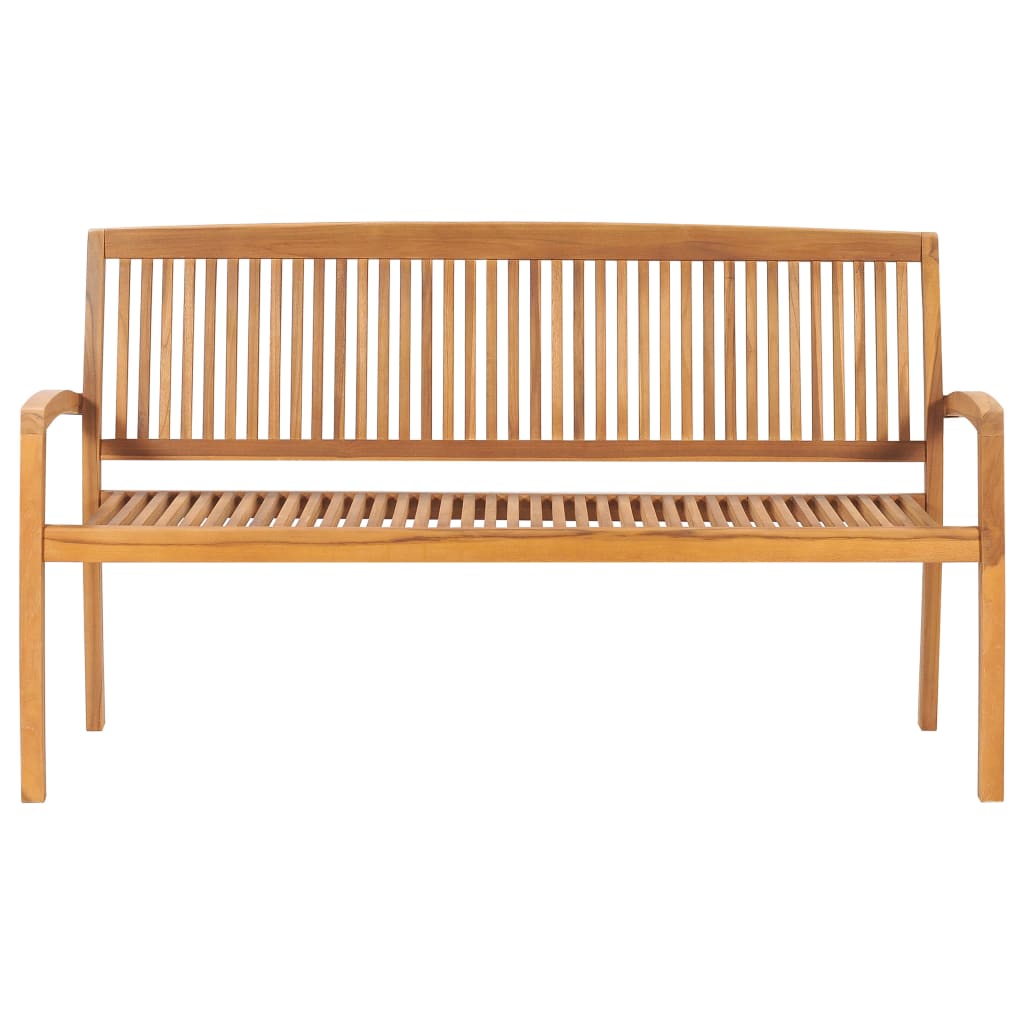 Sudedamas sodo suoliukas su pagalvėle, 159 cm, tikmedis