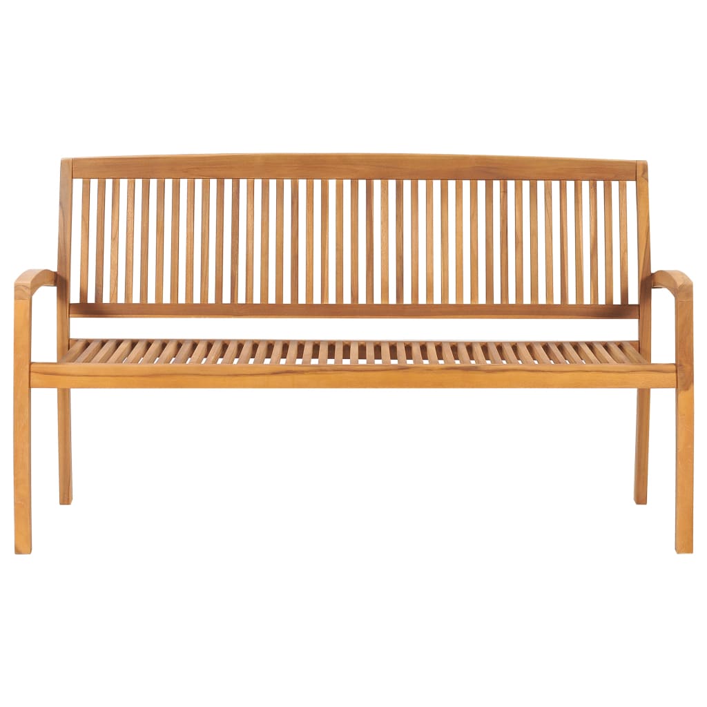 Sudedamas sodo suoliukas su pagalvėle, 159 cm, tikmedis