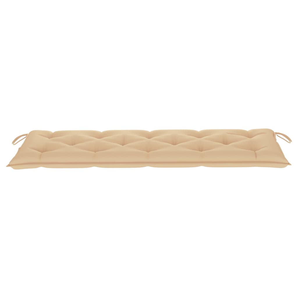 Sudedamas sodo suoliukas su pagalvėle, 159 cm, tikmedis