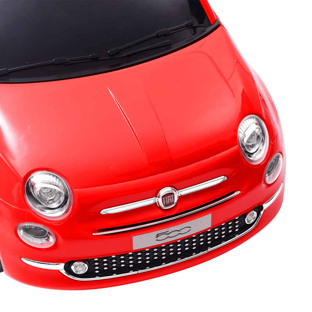 Elektrinis vaikiškas automobilis Fiat 500, raudonos spalvos