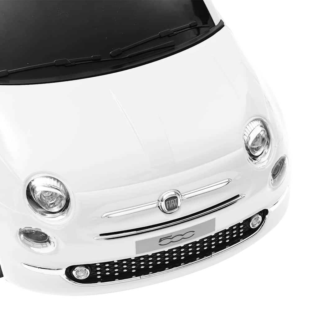 Elektrinis vaikiškas automobilis Fiat 500, baltos spalvos